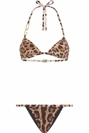 Dolce & Gabbana Bikini triangle à imprimé léopard