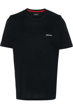 Kiton T-shirt en coton à logo brodé