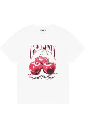 Ganni T-shirt à logo imprimé