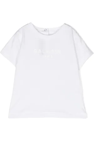 Balmain T-shirt en coton à logo imprimé