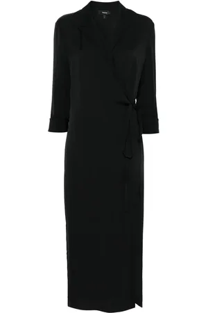 THEORY Robe longue à col à revers