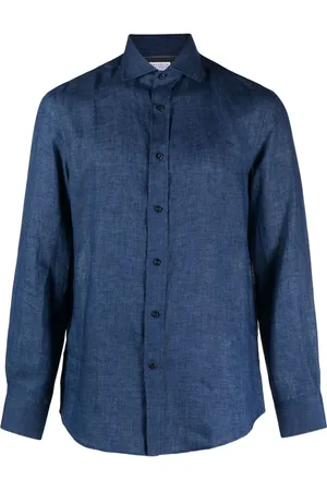 Brunello Cucinelli Chemise en lin à boutonnière