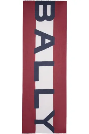 Bally écharpe à logo en intarsia