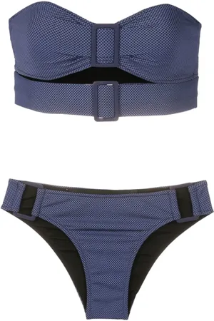 Gloria Coelho Bikini bandeau à boucles