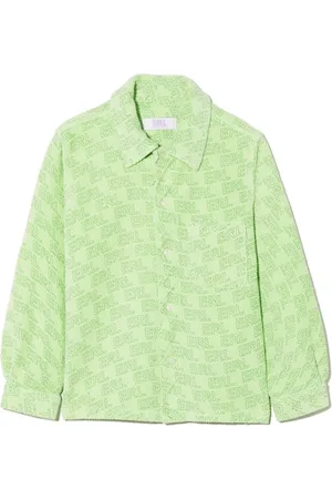 ERL Chemise en velours côtelé à logo imprimé