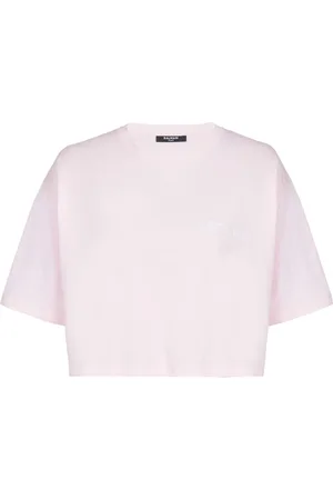 Balmain T-shirt en coton à logo brodé