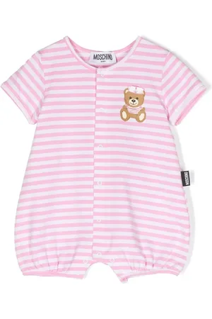 Moschino Barboteuse en coton à rayures