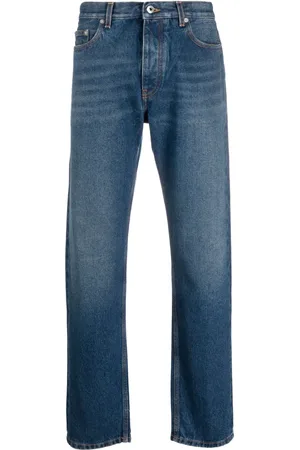 OFF-WHITE Jean droit à effet délavé