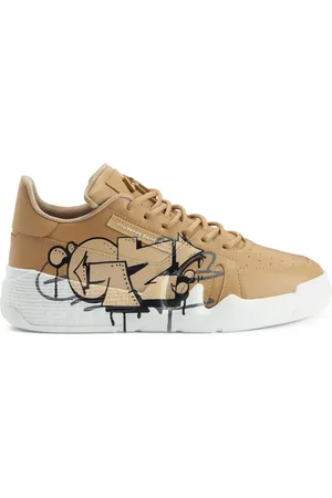 Giuseppe Zanotti Baskets en cuir à plaque logo