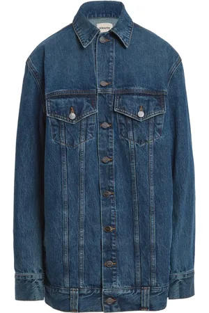 Khaite Veste en jean Ross à épaules tombantes