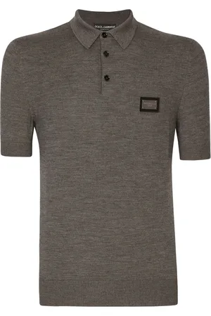 Dolce & Gabbana Polo en laine vierge à étiquette logo