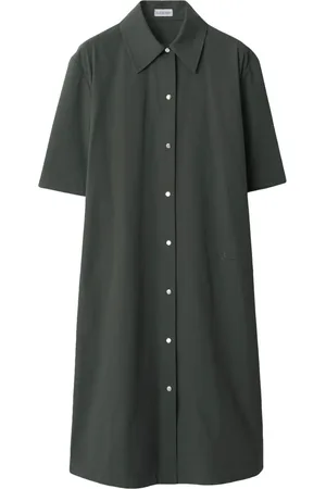 Burberry Robe en coton à col pointu