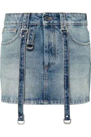 OFF-WHITE Jupe en jean à poches cargo