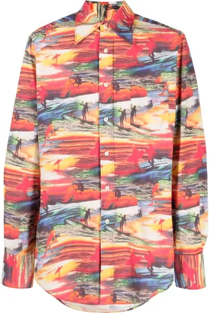 ERL Chemise en coton à imprimé graphique