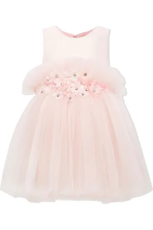 Tulleen Robe en tulle à fleurs appliquées