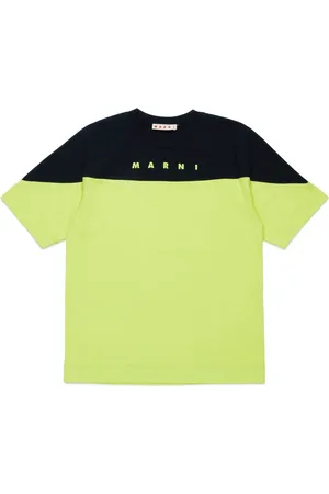 Marni T-shirt bicolore à logo imprimé