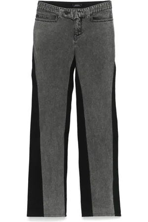 MUGLER Jean bicolore à coupe droite