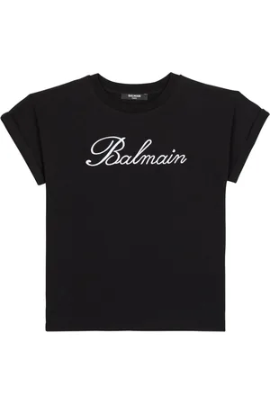 Balmain T-shirt en coton à logo brodé