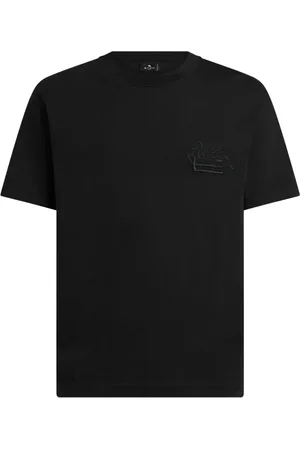 Etro T-shirt en coton à logo brodé