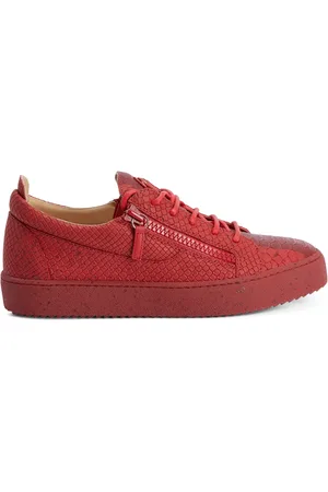 Giuseppe Zanotti Baskets en cuir Frankie à effet peau de serpent