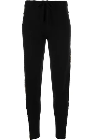 Madison.Maison Pantalon en cachemire à bandes métallisées