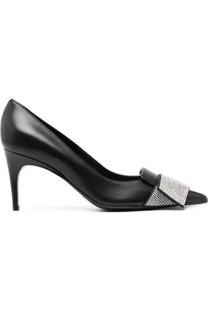Sergio Rossi Escarpins 80 mm en cuir à ornements en cristal
