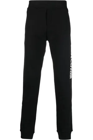 Roberto Cavalli Pantalon de jogging en coton à logo imprimé