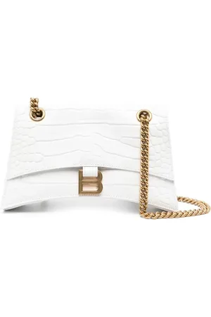 Balenciaga Petit sac porté épaule Crush à effet peau de crocodile