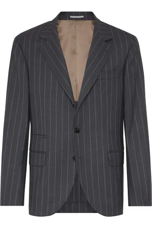 Brunello Cucinelli Blazer en laine à rayures