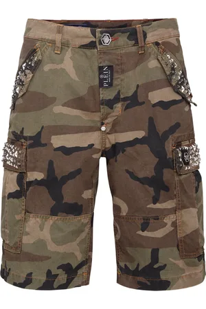 Philipp Plein Short cargo à détails de clous