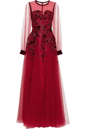 Saiid Kobeisy Robe en tulle à broderies