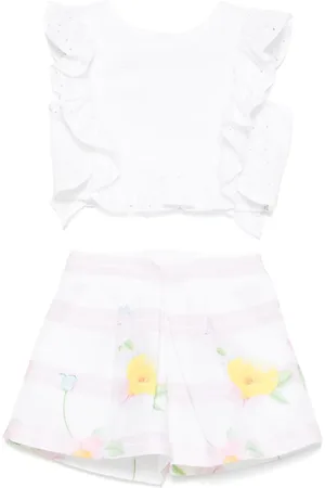 Lapin House Short en broderie anglaise à logo