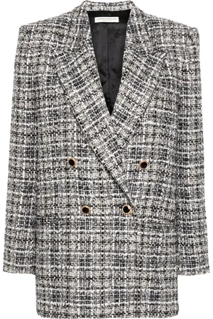 Alessandra Rich Blazer en tweed à boutonnière croisée
