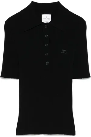 Courrèges Polo Iconic en maille nervurée