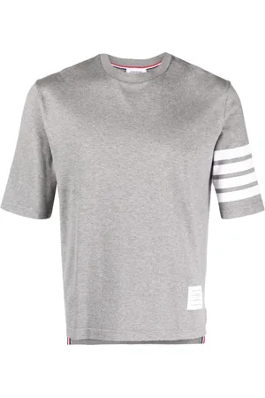 Thom Browne T-shirt à détail 4 bandes signature