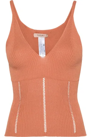 Twin-Set Haut sans manches à design nervuré