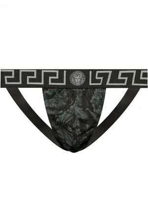 VERSACE Jockstrap Barocco en coton stretch
