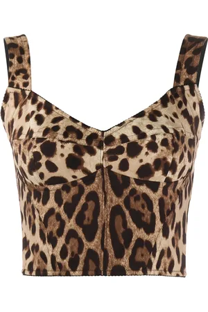 Dolce & Gabbana Bustier à imprimé léopard