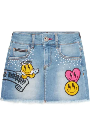 Philipp Plein Jupe Smile en jean