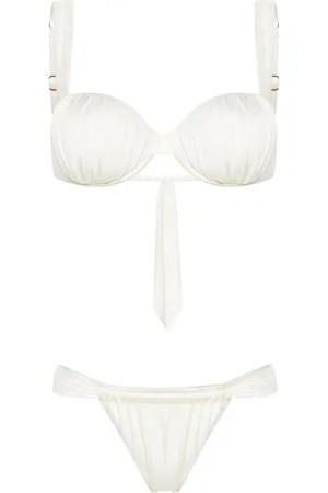 Noire Swimwear Bikini Cheeky à fronces
