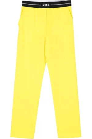 Msgm Pantalon en laine vierge à coupe fuselée