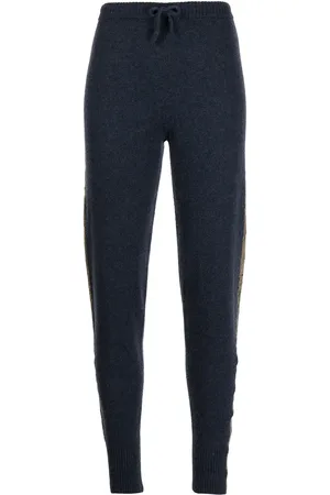 Madison.Maison Pantalon en cachemire à bandes métallisées