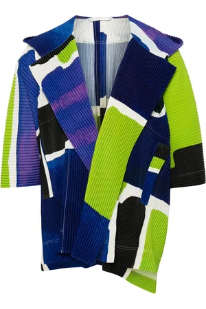 Issey Miyake Veste Landscape à effet plissé