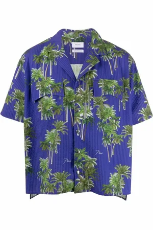 Rhude Chemise à imprimé palmier