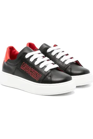 Moschino Baskets à logo brodé