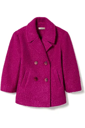Twin-Set Manteau en fil bouclé à boutonnière croisée