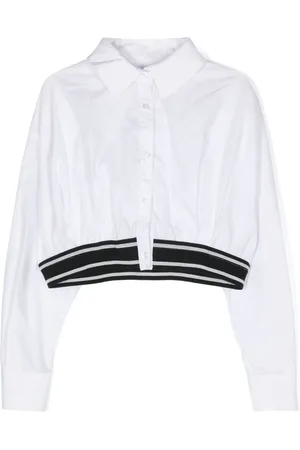 MONNALISA Chemise en coton à coupe crop