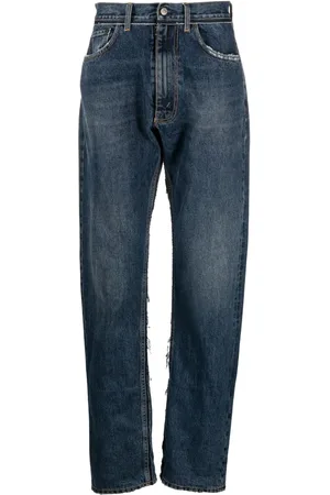 Maison Margiela X Pendleton jean cigarette à empiècement contrastant