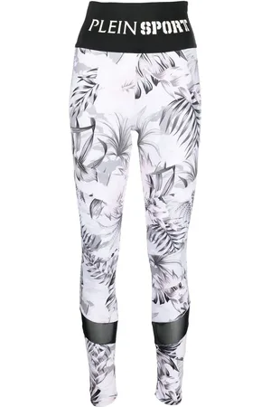 Philipp Plein Legging fleuri à bande logo