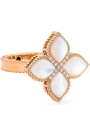 Roberto Coin Bague Princess Flower en or 18ct sertie de nacre